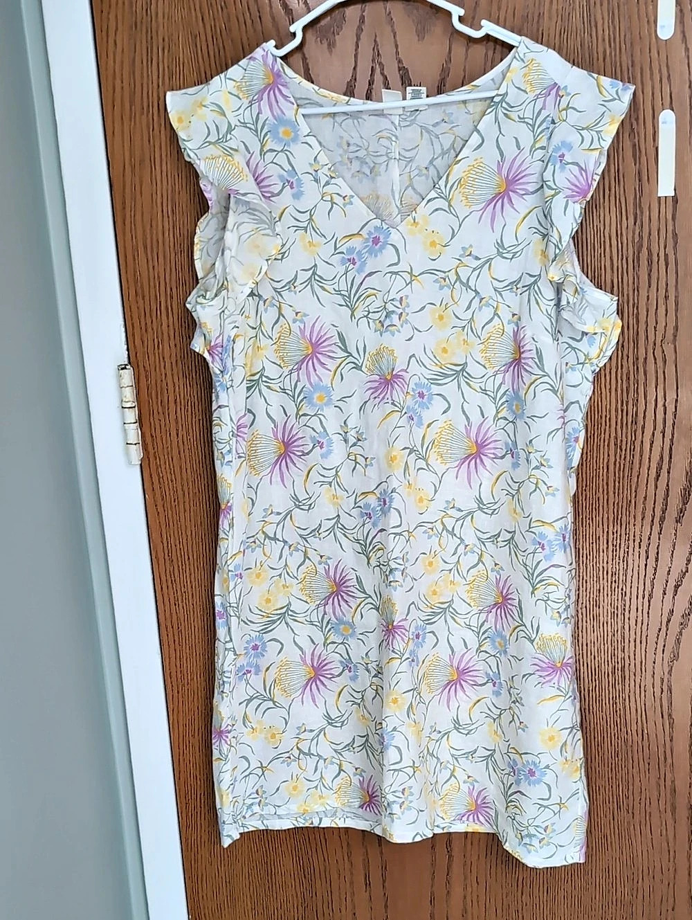 Joie Floral Linen Mini Dress Size XS Like New